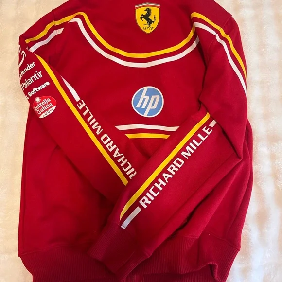 Kids Red Racing Team Jacket - Picture 2 of 3